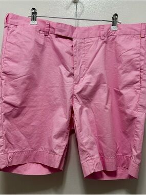 Ralph Lauren Pink Flat-Front Chino Shorts